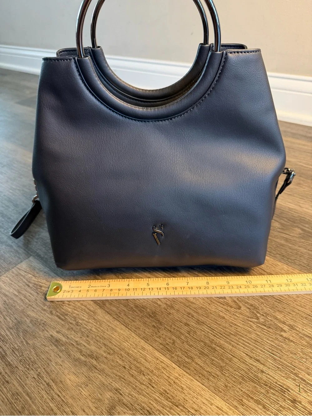 Simply Vera Vera Wang Black Circle-Handle Tote